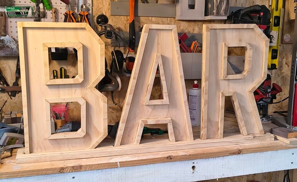 letras en madera